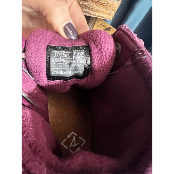 Sperry Women's Saltwater SeaCycled Nylon Duck Boots in Purple. Size 7. NWT! - Picture 11 of 14
